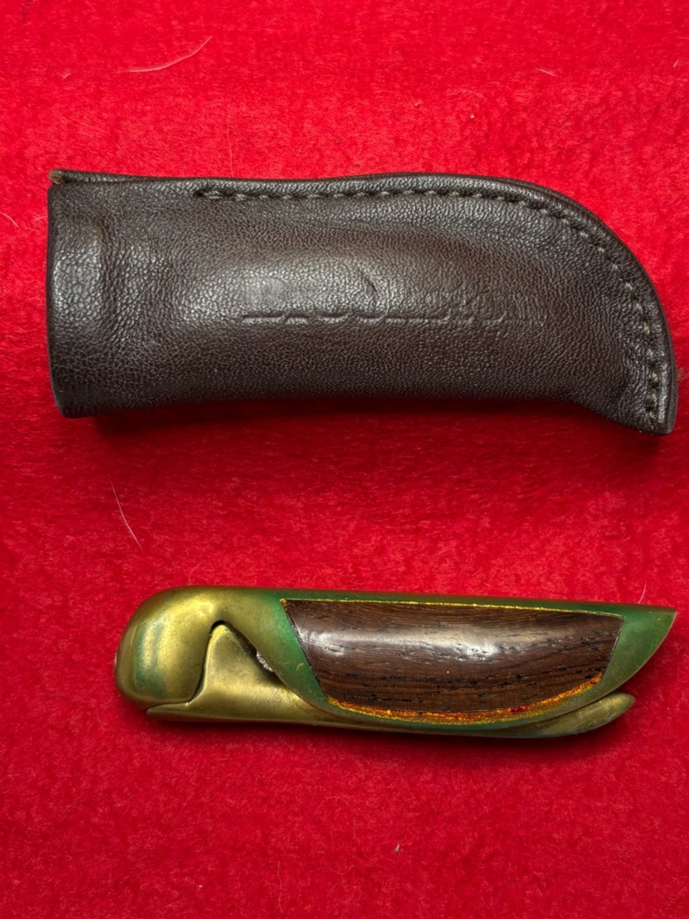 VINTAGE Brookstone letter opener and case